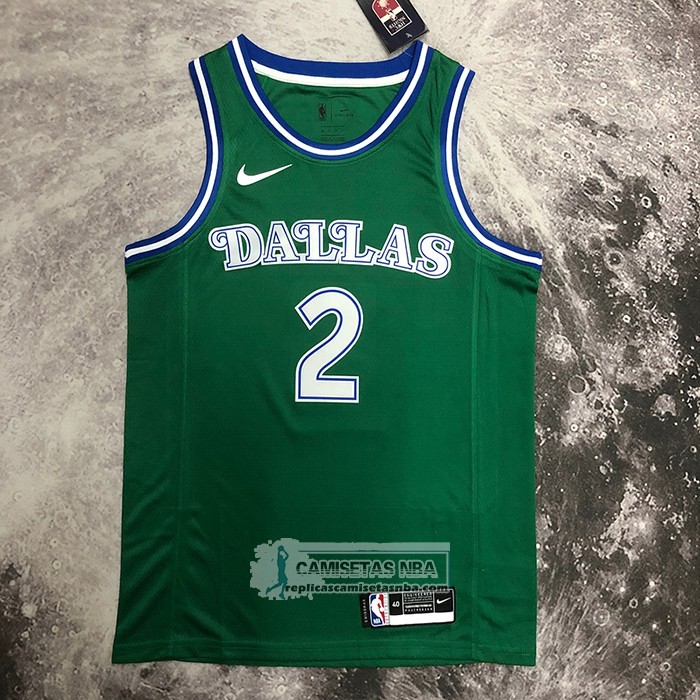 Camiseta Dallas Mavericks Kyrie Irving NO 2 Hardwood Classics 2022-23 Verde